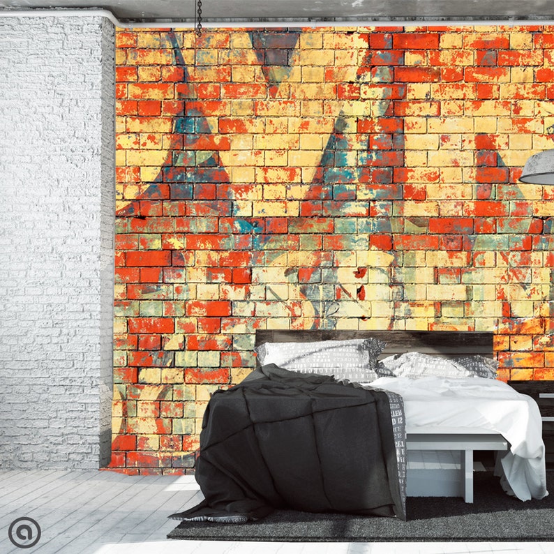 Removable Graffiti Wallpaper GRAFFITI Peel and Stick Self Etsy