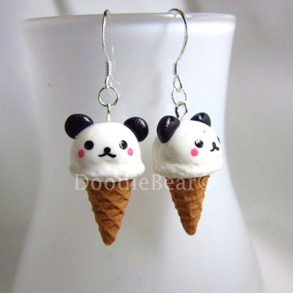 Panda Ice Cream Kawaii Earrings