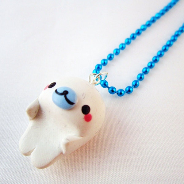 SALE - Kawaii Mamegoma Polymer Clay Pendant Necklace LAST ONE