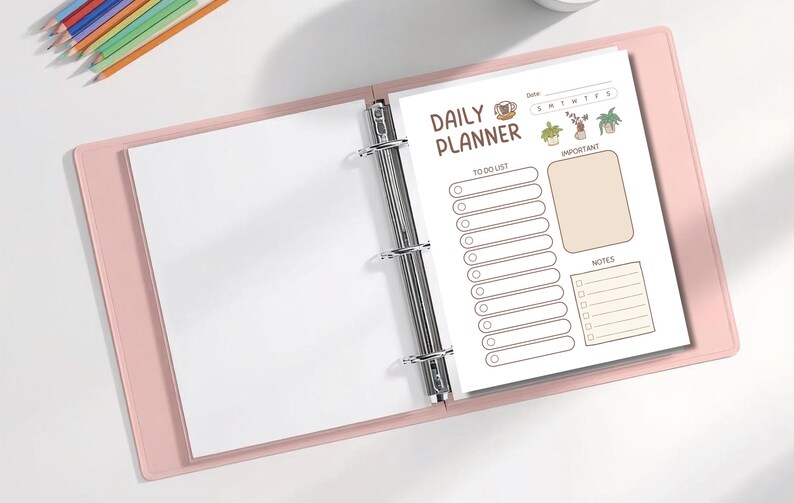 Cozy Daily Planner Printable | Cute Planner Page | Daily to Do List | Gratitude Journal ...