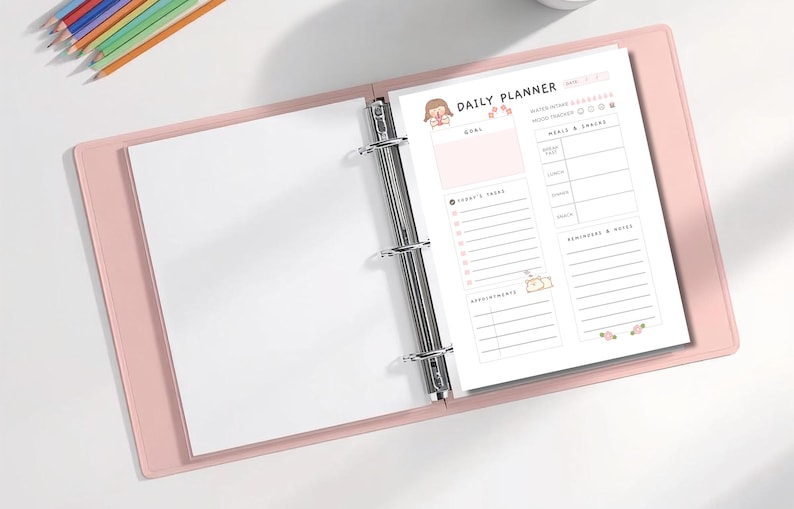 Kawaii Daily Planner Printable | Cute Girl Planner | Daily to Do List ...