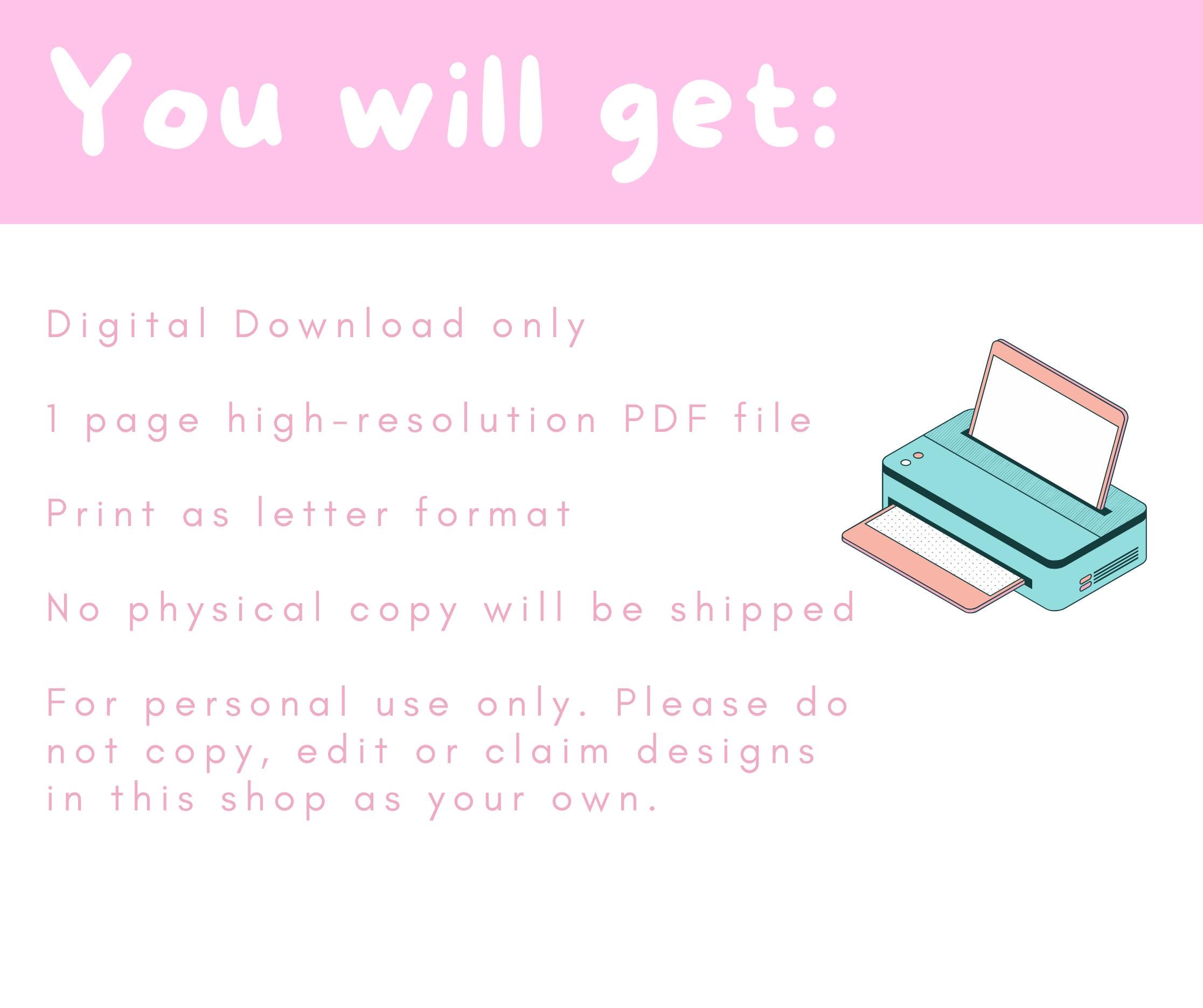 DAILY PLANNER PRINTABLE, to Do List Notes, Planner Inserts, Kawaii ...