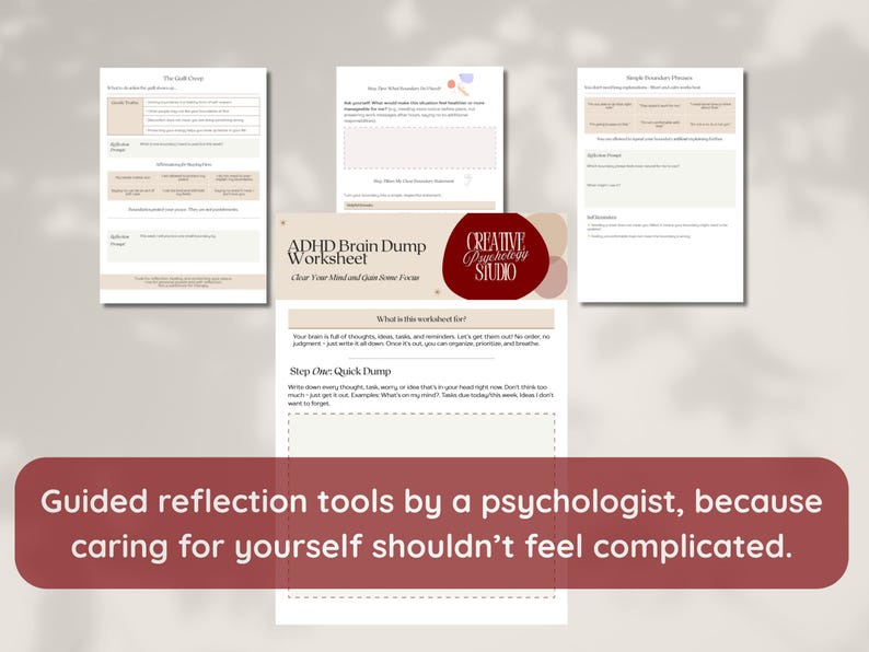 ADHD Brain Dump Worksheet | Clear Mental Clutter | Overwhelm Reset Tool ...