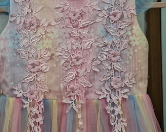 Vintage flower  girl dress. Size 8-10