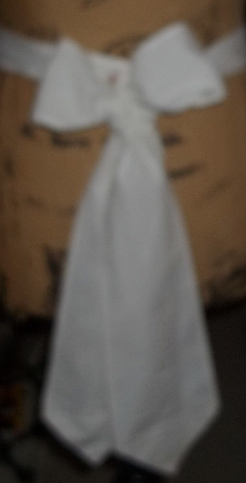 Vintage, white apron, cotton, short apron, image 2