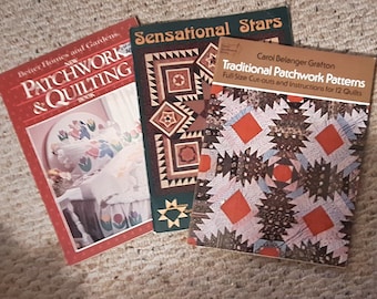 Vintage Quilting books. Three books with full size patterns.