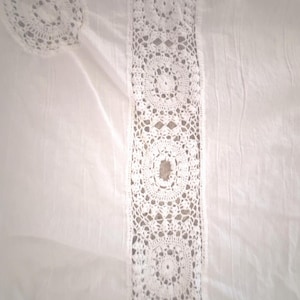 White cotton rectangle tablecloth, 84X 54 inches. image 1