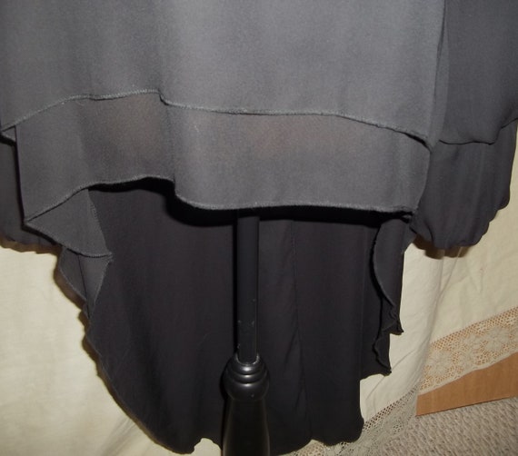 Women Black tunic/dress, short front long back, w… - image 4