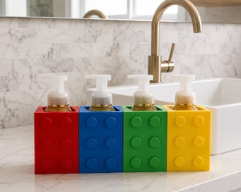 Building Block Soap Holder for Bath & Body Works Foaming Hand Soap | Bathroom Countertop Organizer | 3D Printed Soap Sleeve | Gift Idea