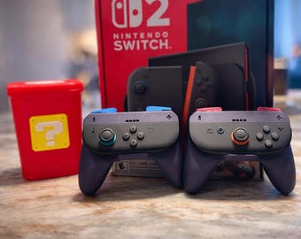 Nintendo Switch 2 Joy-Con-grepp | Handkontrollhandtag i specialfärg | Ergonomiskt 3D-tryckt komfortgrepp | Switch 2-tillbehör (set om 2)