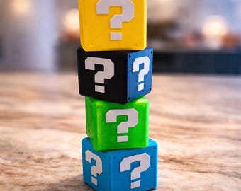 Super Mario Inspired Piggy Bank | Question Mark Coin Bank | Custom Color Kids Savings Bank | 3D Printed Gift