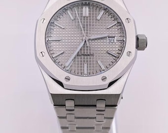 Custom Automatic Watch – Integrated Bracelet Sport – 41mm Stainless Steel – Sapphire Crystal – Tapestry Dial