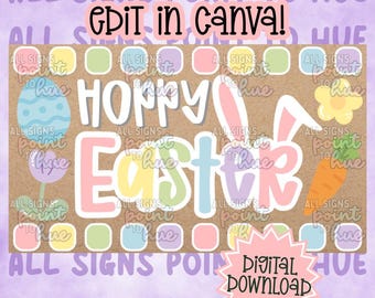 Plantilla de maqueta de pancarta de Pascua / Pancarta de fiesta para pintar / Editable en Canva / Celebración navideña