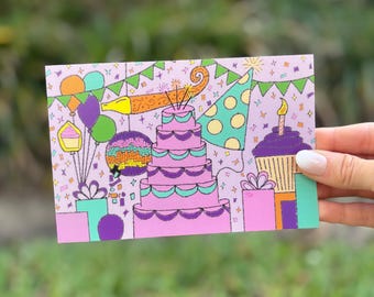 Birthday Postcards (pack of 5 postcards)