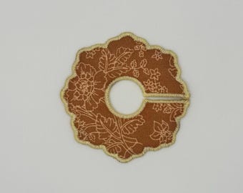Burnt Orange Floral Wine Glass Charm | Fall Drink Identifier | Wine Lover Gift