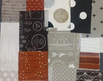 Slow Stitch kit / Slow Stitching / Daily Practice / Fabric Collage / Textile Art / Soro Stitching / Sashiko Stitching / Journaling