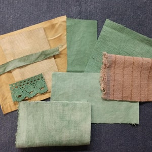 Hand Dyed Fabric Kit: Collage, Mixed Media, Textile Art