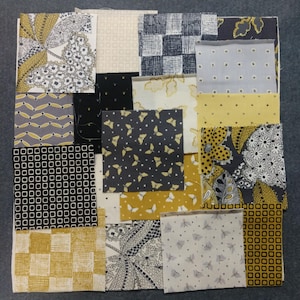 Slow Stitch kit / Frond line of fabrics / boro collage / collage / small quilt / Textile art