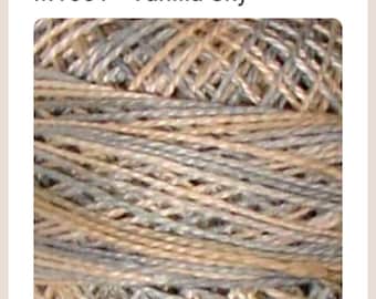 Valdani Perle Cotton thread / Size 12 / Vanilla Sky / M1001 / Colorfast / Hand Dyed / Wool Applique / Hand Quilting/ Punch needle embroidery