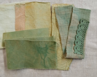 Hand Dyed Fabric Kit: Collage, Mixed Media, Textile Art