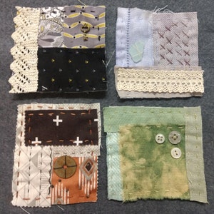 Slow Stitch kit / Junk journal / sewing kit / hand stitching / textile art / textile collage / mindful stitching / meditative stitching