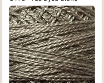 Valdani Perle Cotton thread / Size 12/ color # 0178/ Tea Dyed Stone/ Hand Quilting thread/ Machine quilting thread