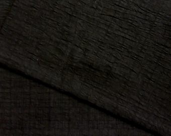 Black Wrinkled Dyed Fabric: Cosmo Japanese Fabric