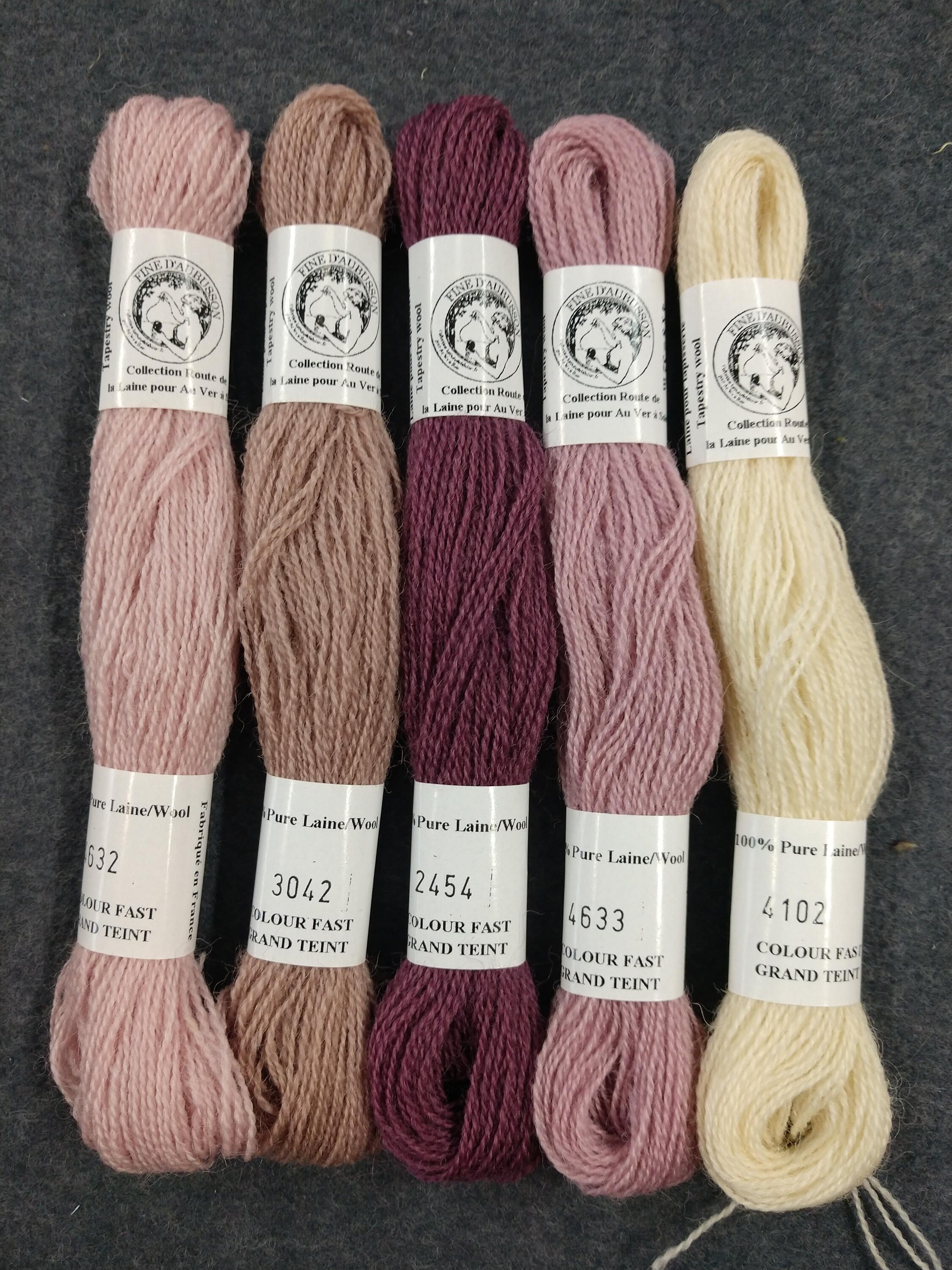 French Merino Wool Floss: Pink & Cream Embroidery Thread Set - Etsy