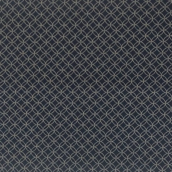 Japanese fabrics / Interlocking circles / Indigo fabrics / AP1310-54 / Cosmo, Japan fabric / Inigo Traditional fabric