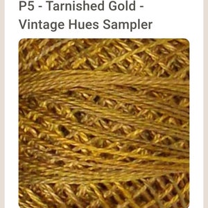 Valdani Perle Cotton Thread / Size 12 / P5 / Tarnished Gold /Wool Applique thread / Embroidery / Quilting thread