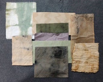 Hand dyed fabrics / Rust dyed fabric / Collage material / Embellishments /  Overdyed fabrics / cotton fabric / Collage