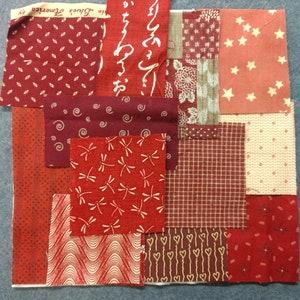 Slow Stitch Kit in RED /Collage kit /Journaling/Embellishments/Boro Collage/Sashiko /Mindful Stitching / Textile Art/Visible Mending