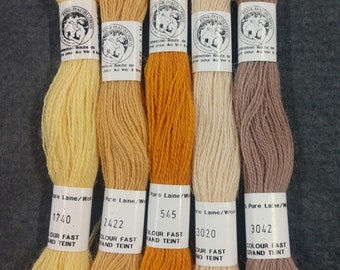 Hilo de lana francés / Hilo de lana / Hilo de bordado / Reparación visible / Costura Sashiko / Reparación / Hilo de aplicación / Arte textil