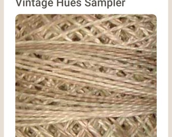 Valdani Thread Perle Cottonthread / Size 12/ Color P4 / Aged White Light / Vintage Hues for J. Paton / Variegated / Hand Quilting thread