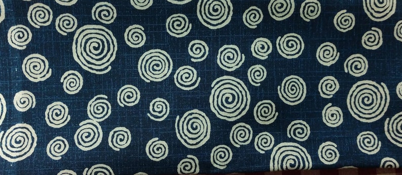 Telas japonesas índigo / Telas de algodón Cosmo Japan / Fat Quarters / telas azul oscuro imagen 8