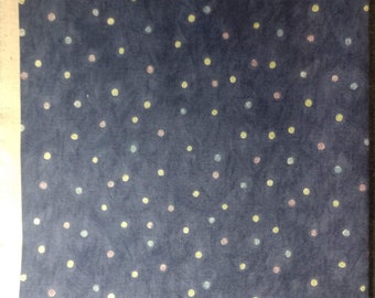 Japanese fabric / Painterly Navy Dot / Sevenberry fabric / Fabric with dots / Dark blue fabric