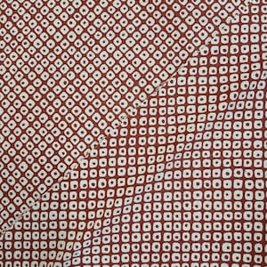Japanese fabric / Sevenberry fabric / Red kanoko fabric / cotton quilting fabric