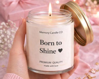 Born to Shine Inspirational Candle – Pink Self-Care Gift