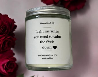 Funny Stress Relief Candle | Sarcastic Anxiety Humor Gift