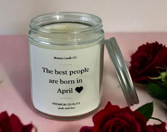 April Birthday Candle – “People Born in April” – Thoughtful Gift