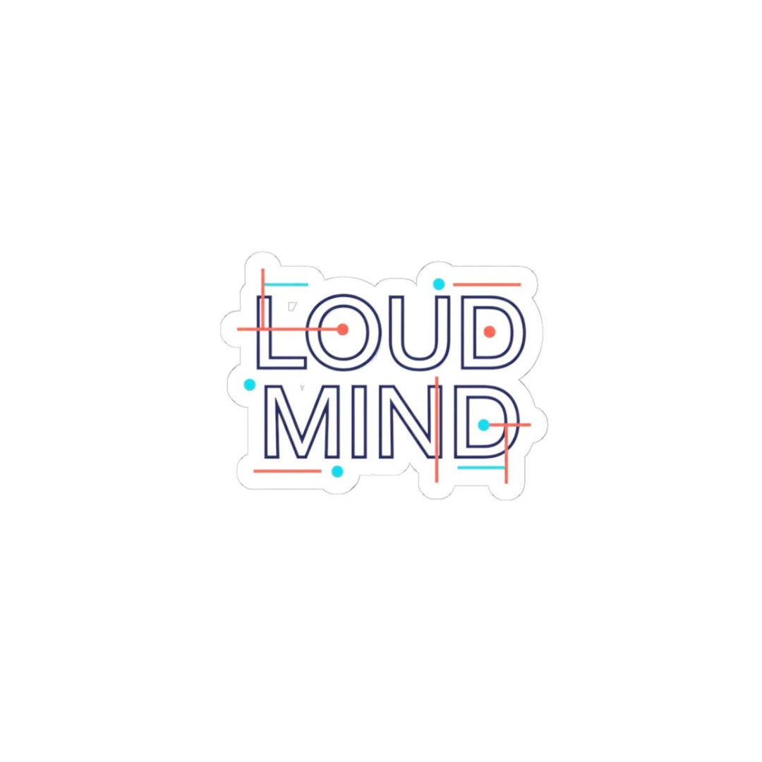 Sometimes Loud Lettering LOUD MIND Sticker | Outline-only Hollow Lettering, Minimalist ...