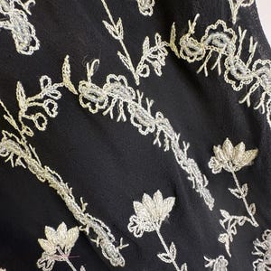 Vintage Adrianna Papell Boutique Abend Seide Perlen Bestickter Midi Rock 8 Bild 2
