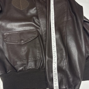 Vintage Avirex A-2 Bomber Flight Jacket Men’s 48 USA Goatskin Leather image 10