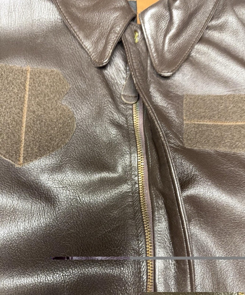 Vintage Avirex A-2 Bomber Flight Jacket Men’s 48 USA Goatskin Leather image 7