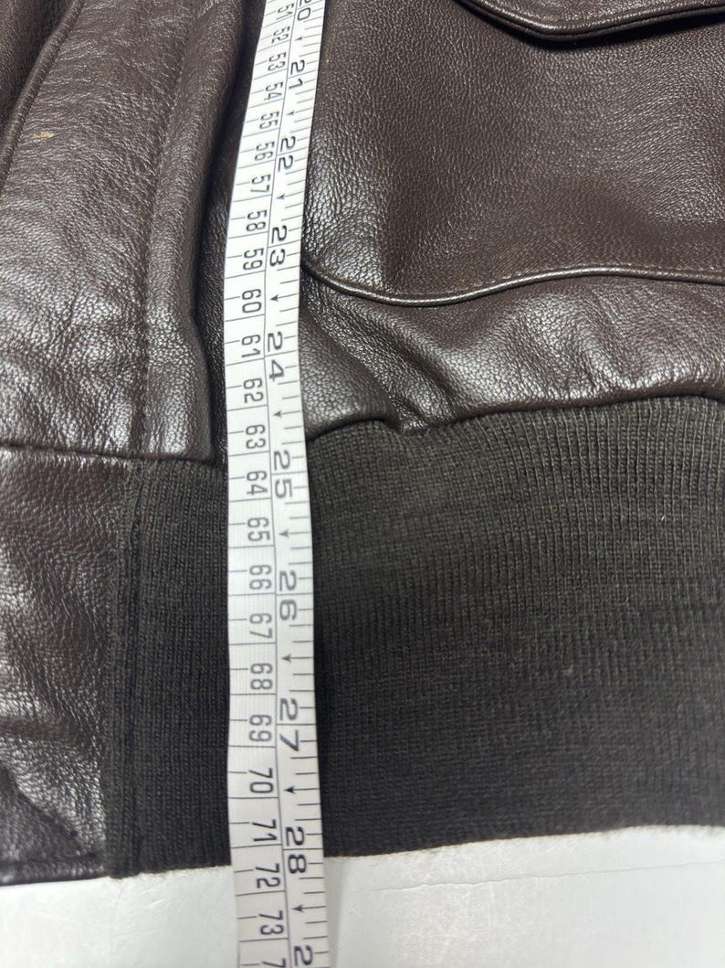 Vintage Avirex A-2 Bomber Flight Jacket Men’s 48 USA Goatskin Leather image 9