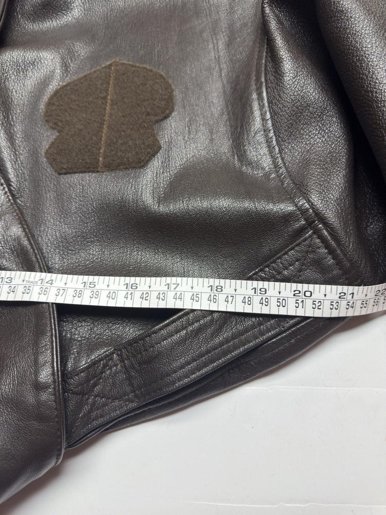 Vintage Avirex A-2 Bomber Flight Jacket Men’s 48 USA Goatskin Leather image 11