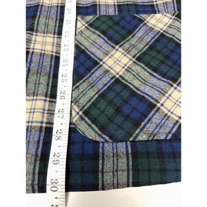 Pendleton Vintage Wool Plaid Chore Jacket Blue Green USA Men's M image 4