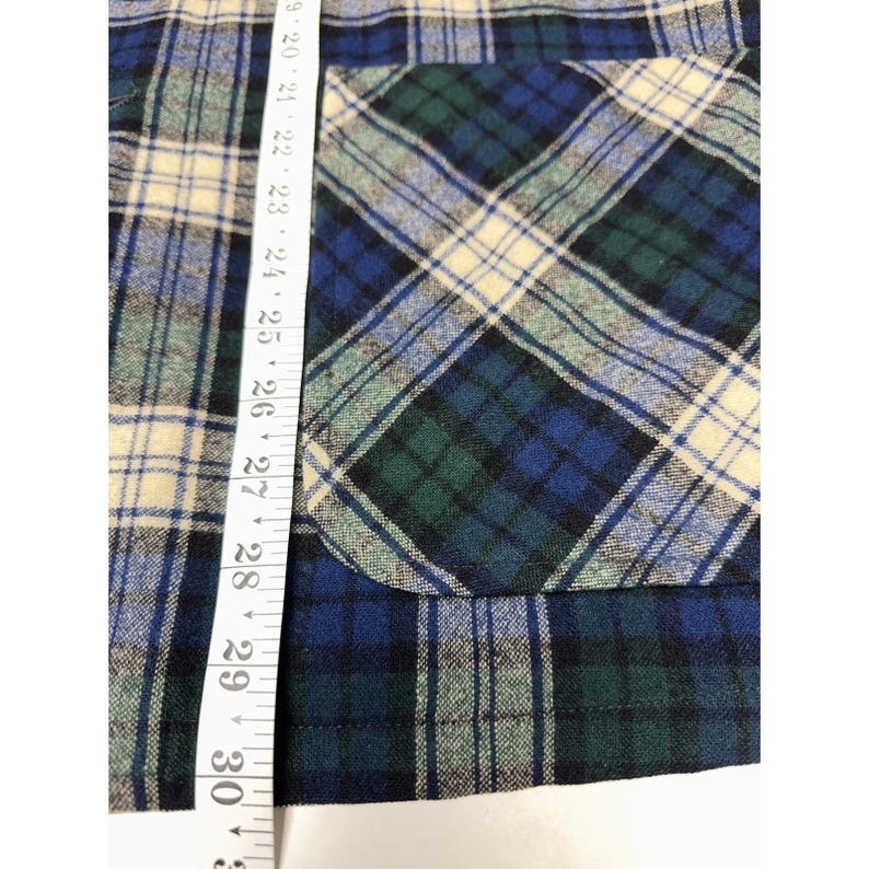 Pendleton Vintage Wool Plaid Chore Jacket Blue Green USA Men's M image 4