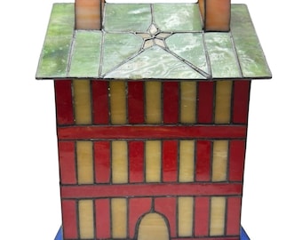 Lámpara de noche vintage de vidrieras estilo Tiffany para decoración