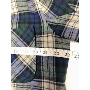 Pendleton Vintage Wool Plaid Chore Jacket Blue Green USA Men's M image 3